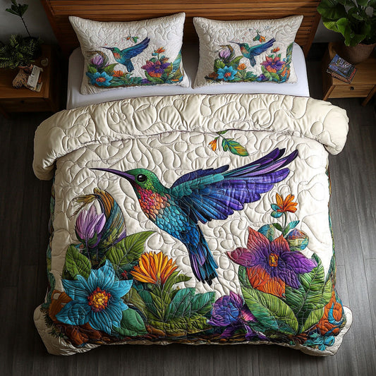 Hummingbird In Flower Garden WY0502038CL Duvet Cover Set
