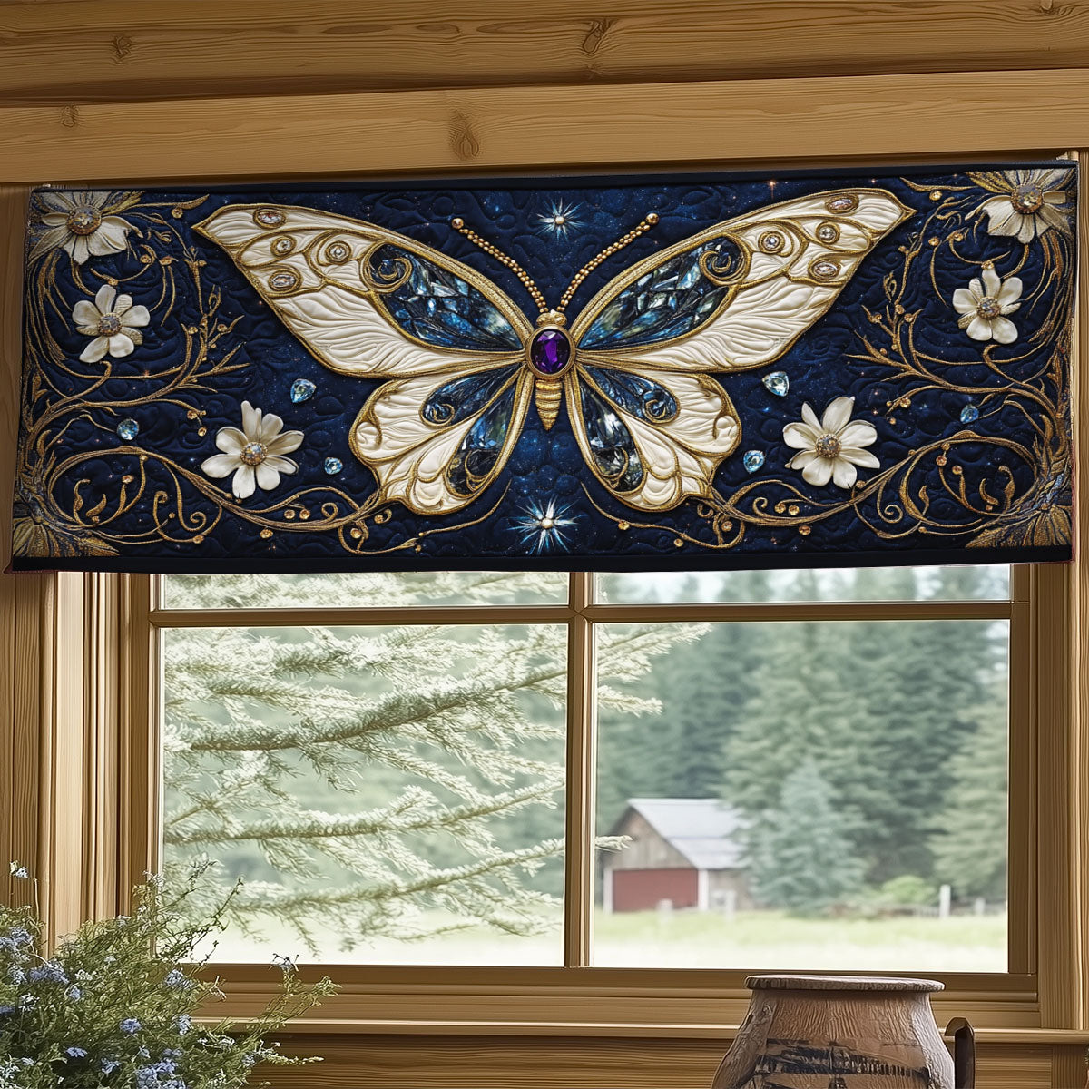 Jewelwing Symphony WY1407011CL Quilted Valance