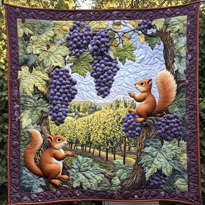 Squirrels Playing Among Grapevines LT2709020CL Quilt