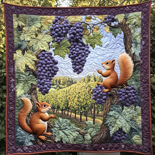 Squirrels Playing Among Grapevines LT2709020CL Quilt