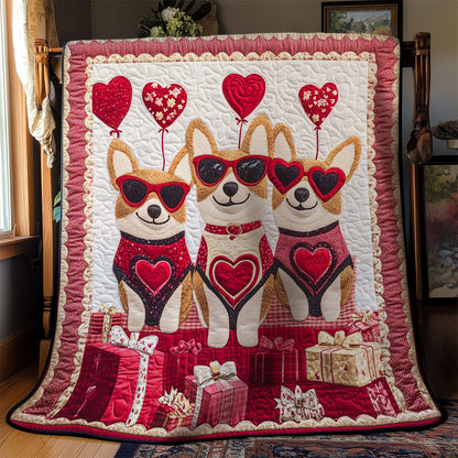 Corgi Love Celebration WN3112016CL Quilt