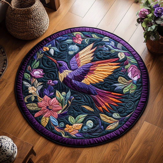 Enchanted Bloom And Bird WY3006062CL Quilted Round Mat