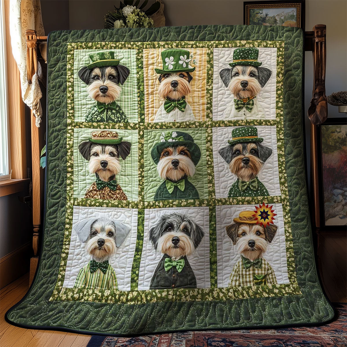 Schnauzer Luck Day WN1411039CL Quilt