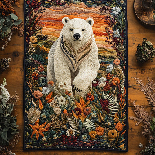 Frosted Bear Dreams WN2406023CL Quilted Table Runner