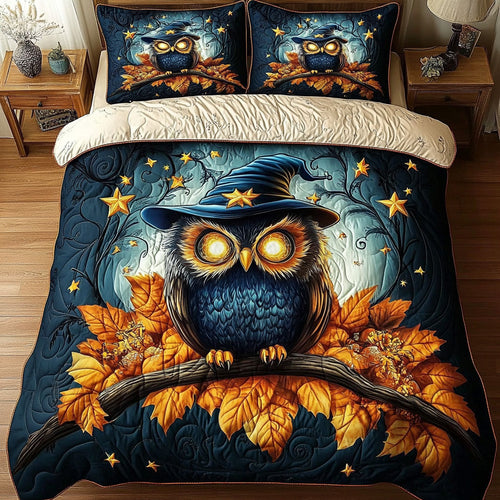 Fall Leaves Owl WY2006026CL Duvet Cover Set