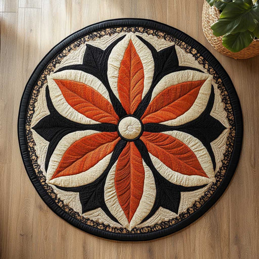 Harvest Flower WN2804038CL Quilted Round Mat