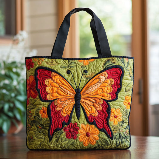 Sunset Butterflies CP2508009CL Quilted Tote Bag