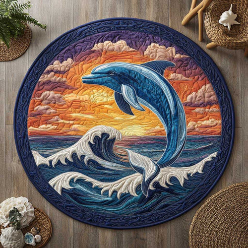 Jumping Dolphin WN2103039CL Quilted Round Mat