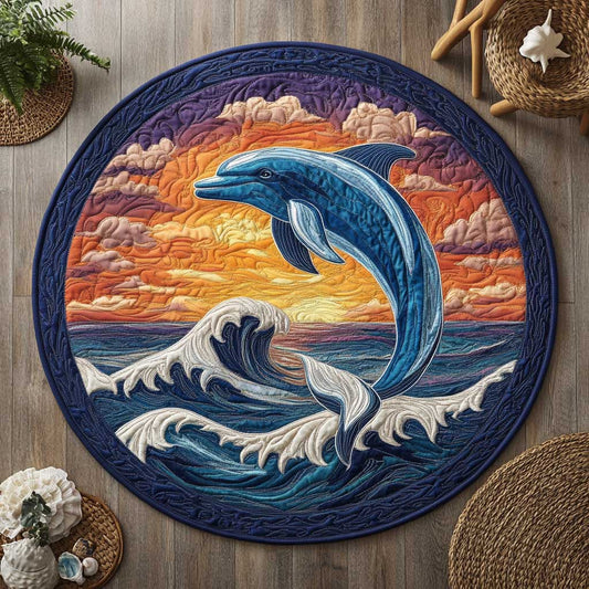 Jumping Dolphin WN2103039CL Quilted Round Mat