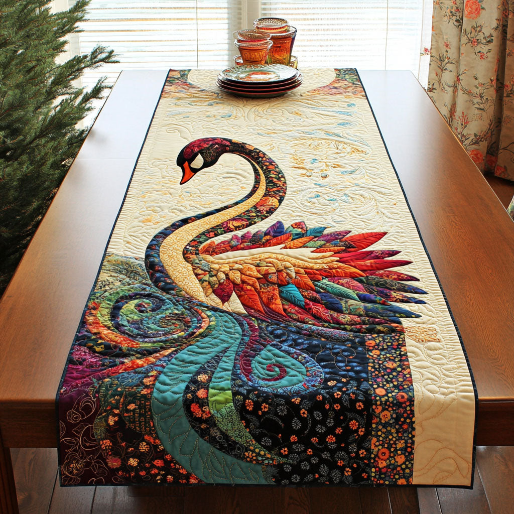 Dancing Feathers WJ2310307CL Quilted Table Runner