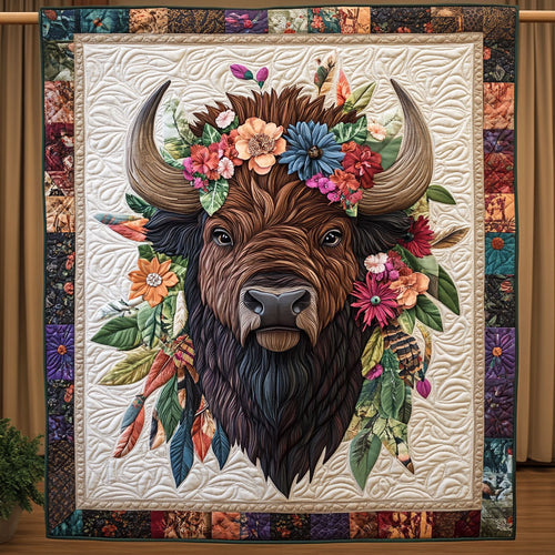 Bison Floral KL2411025CL Quilt