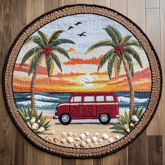 Wanderlust Van WN2304030CL Quilted Round Mat