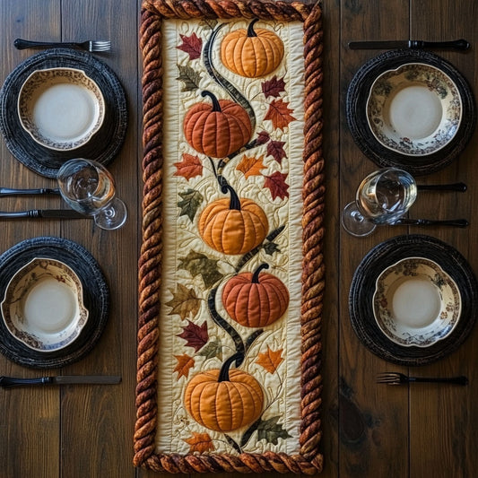 Pumpkin Season CP0606004CL Quilted Table Runner