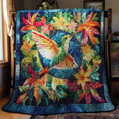 Hummingbird In Colorful Forest WY0602160CL Quilt