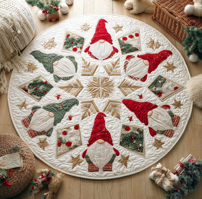 Gnome Christmas XR2809017CL Quilted Round Mat