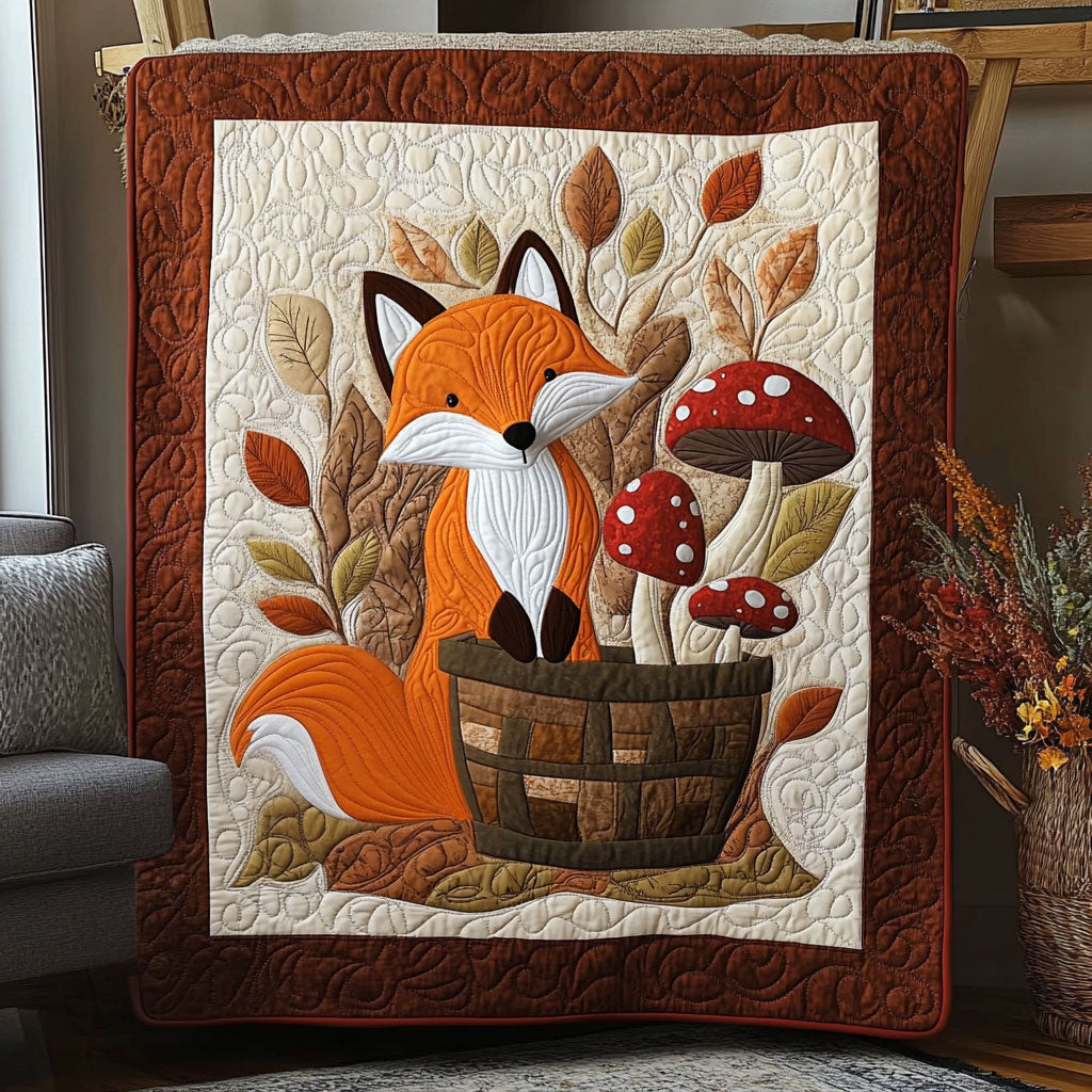Fox’s Mushroom Basket DH1709006CL Quilt