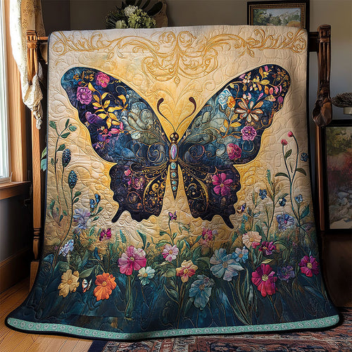 Butterfly Flower WT1402009CL Quilt