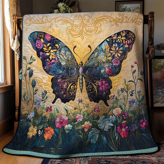 Butterfly Flower WT1402009CL Quilt