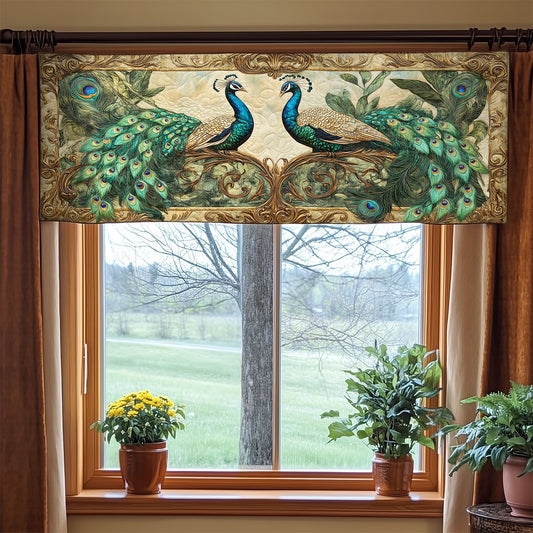 Twin Peacocks WY0905014CL Quilted Valance