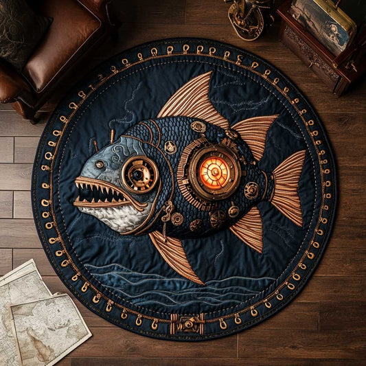 Steampunk Leviathan WN2103018CL Quilted Round Mat