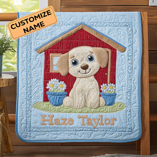 Daisy Dog WN2907038CL Personalized Baby Quilt