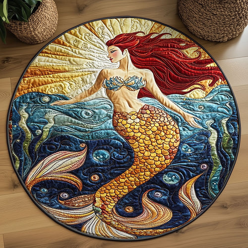 Majestic Mermaid WJ2503034CL Quilted Round Mat