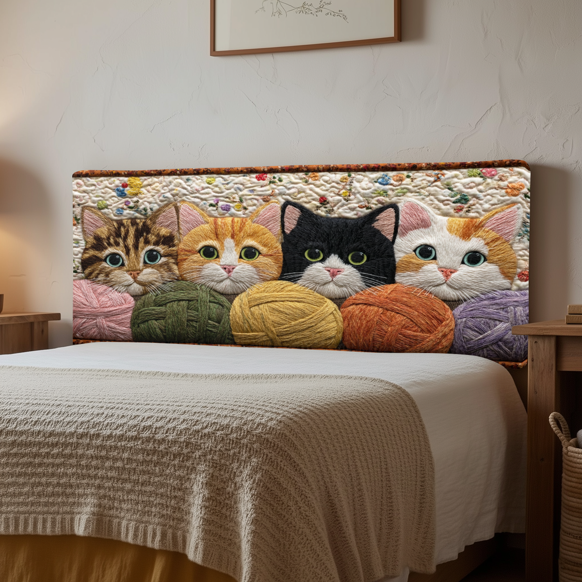 Cat And Yarns XR1912016CL Quilted Headboard Slipcover