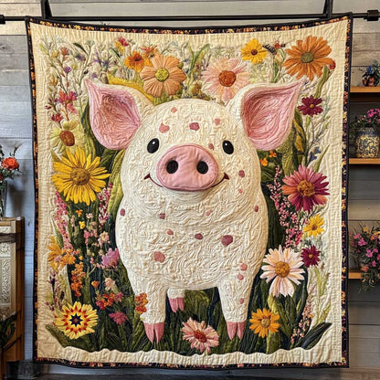 Sunny Flower Piglet WP0212047CL Quilt