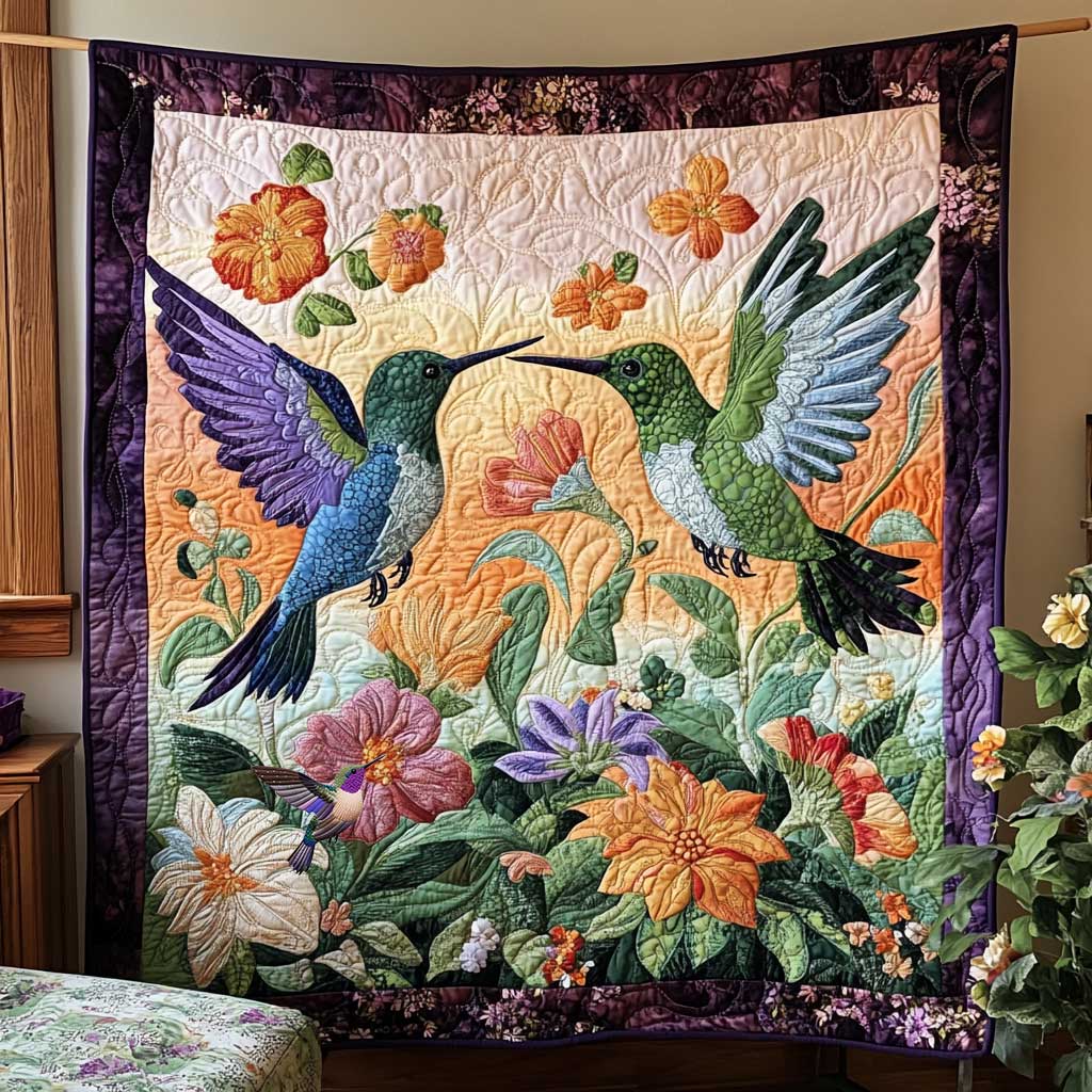 Colorful Hummingbird WN2810087CL Quilt