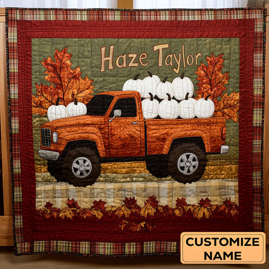 Cozy Farm Truck WN2907027CL Personalized Baby Quilt