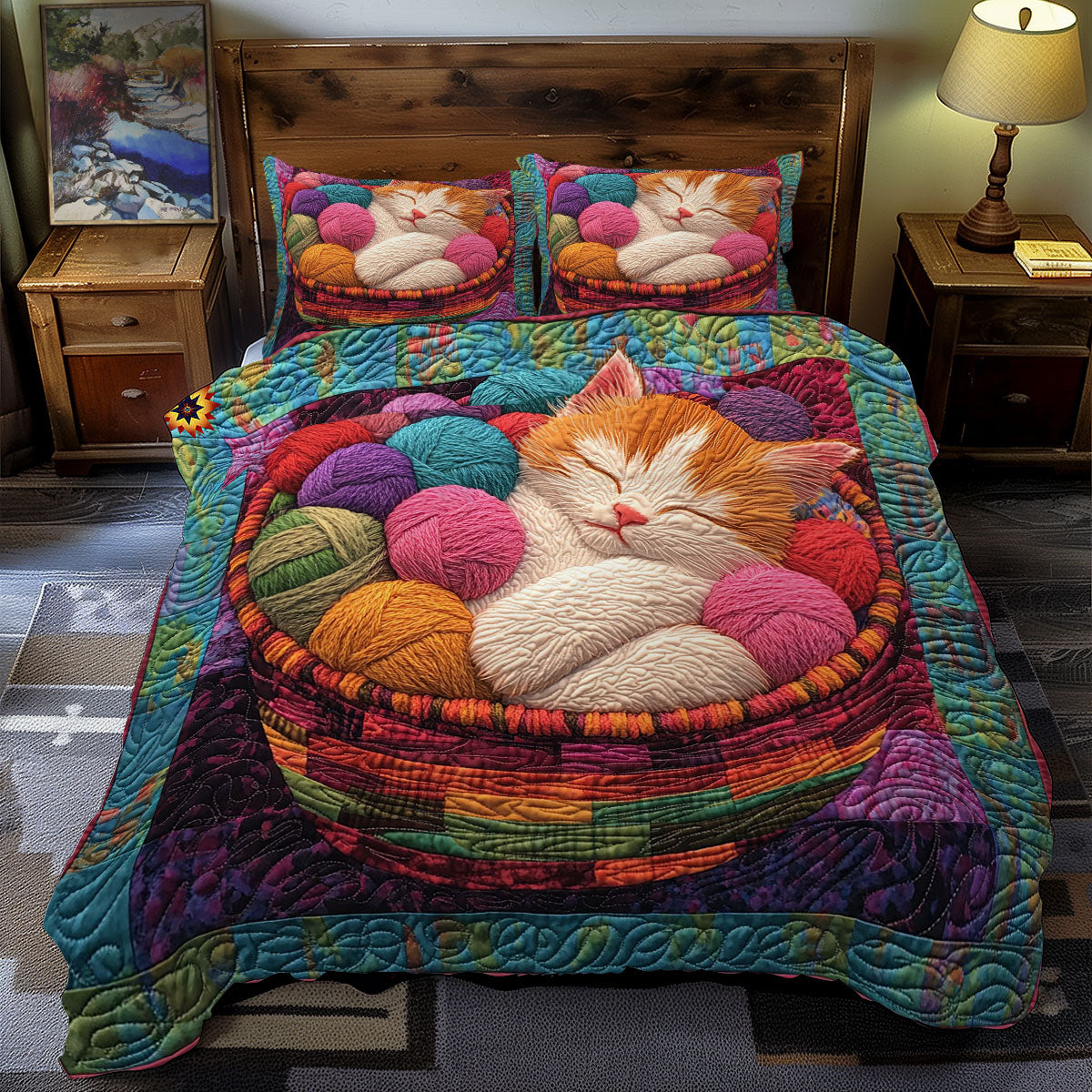 Sleeping Kitten In Yarn WY1912022CL Duvet Cover Set