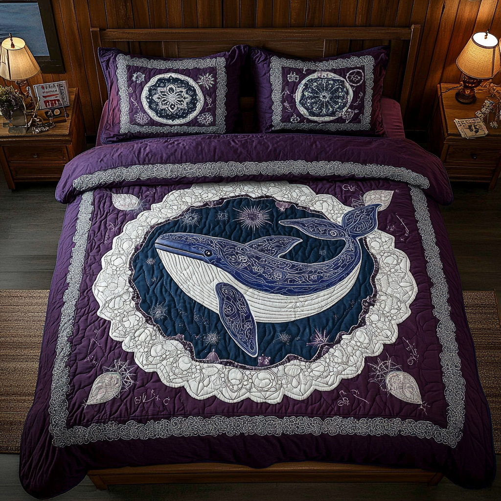 Purple Whale WY1001075CL Duvet Cover Set