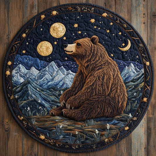 Celestial Bear CW1107012CL Quilted Round Mat