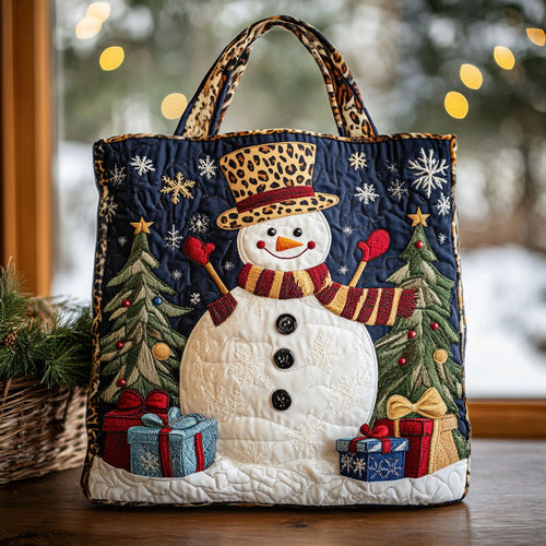 Snowman Christmas CW1411079CL Quilted Tote Bag