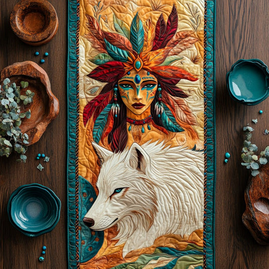 White Wolf And Patriarch WY0506057CL Quilted Table Runner