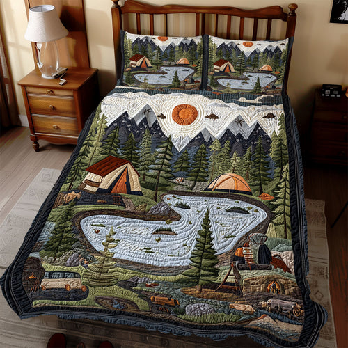 Camping In Lake WX0612049CL Duvet Cover Set