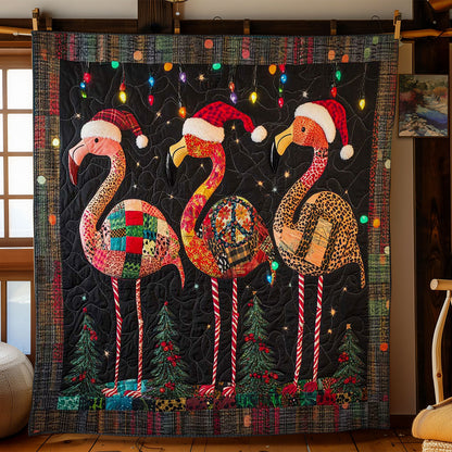 Christmas Flamingo Charm WN1112032CL Quilt