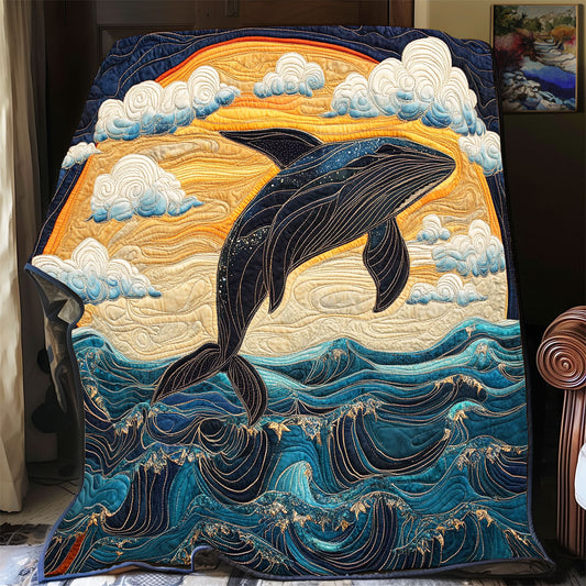 Sunset Whale Symphony WP0104017CL Quilt