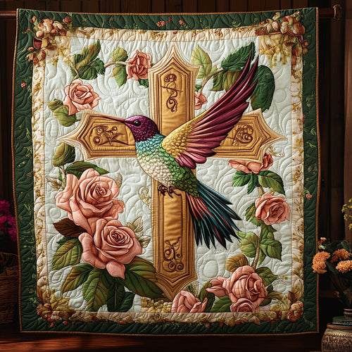 The Cross And Hummingbird WY0108078CL Quilt