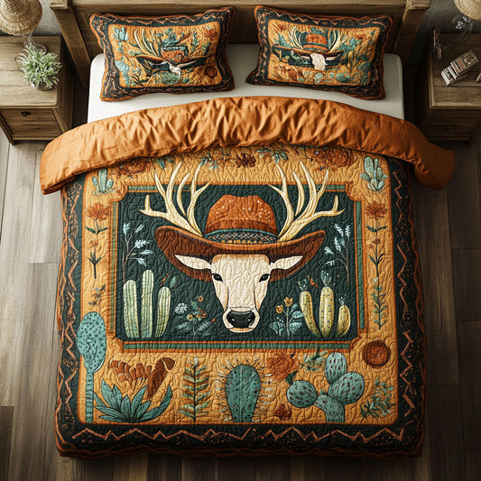 Deer Wearing Cowboy Hat WY2101013CL Duvet Cover Set