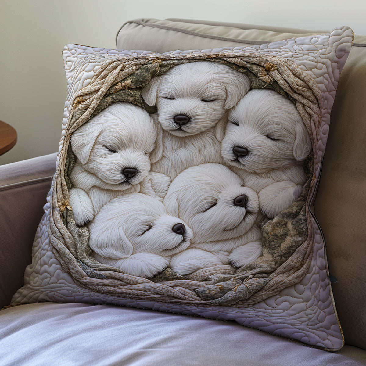 Adorable Puppy WX2312114CL Quilt Pillow Case