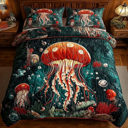 Mystic Jellyfish In Ocean WY1401055CL Duvet Cover Set