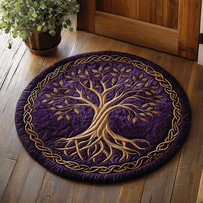 Harmonious Tree Of Life WN2103094CL Quilted Round Mat