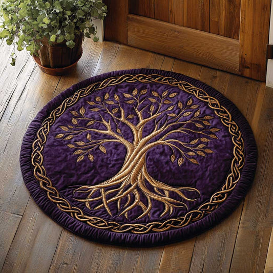 Harmonious Tree Of Life WN2103094CL Quilted Round Mat