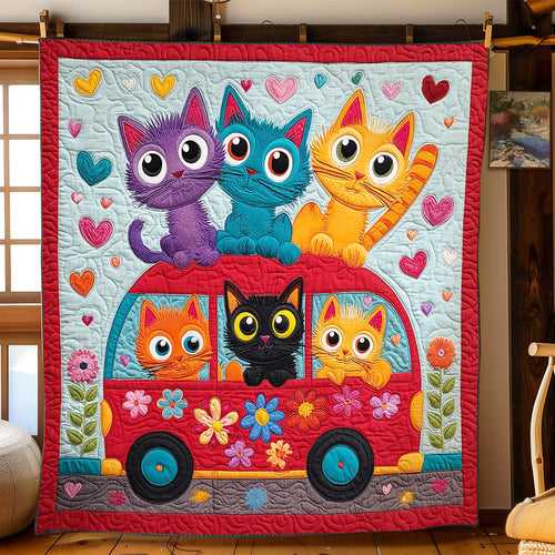 Retro Cat Van CW1411015CL Quilt