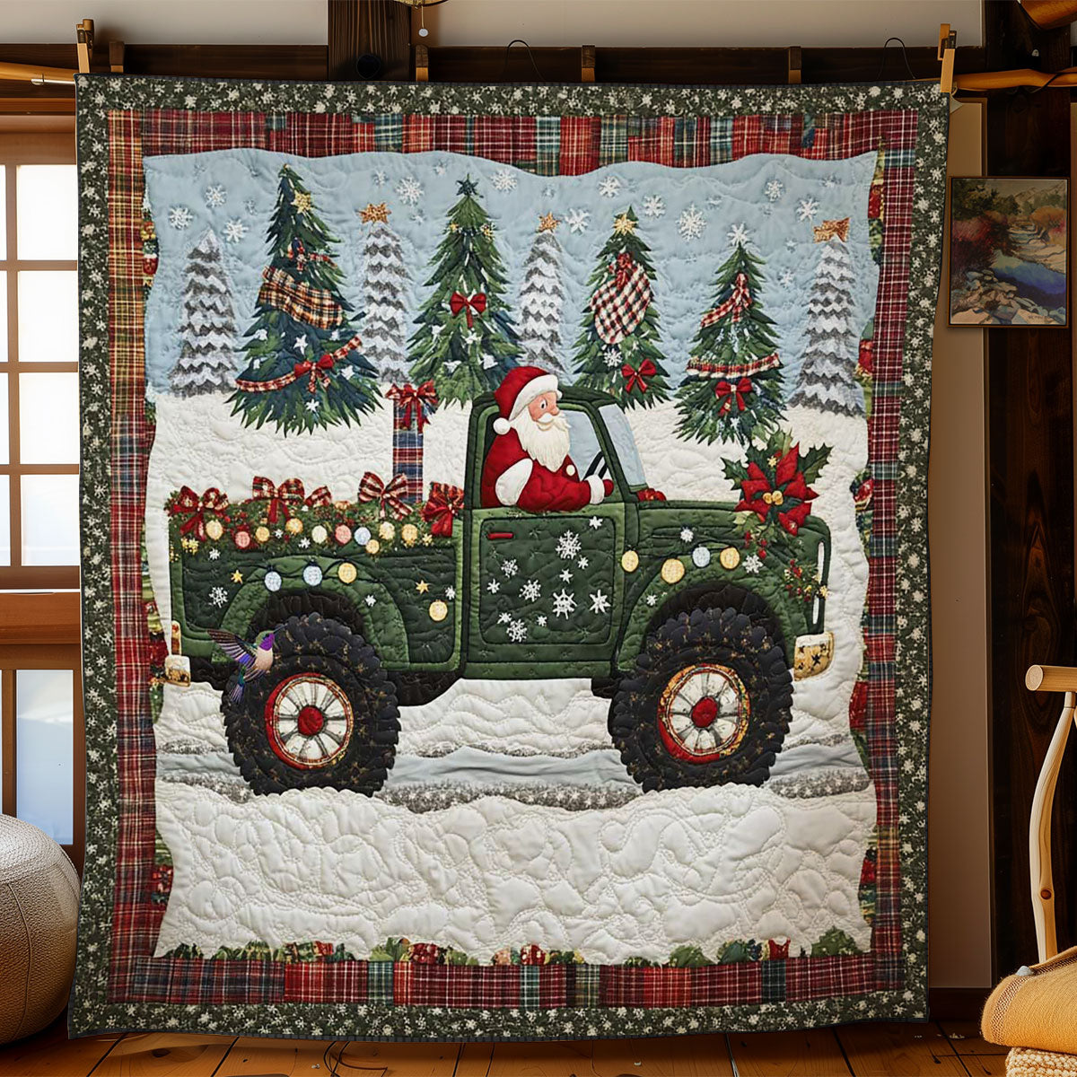 Holiday Santa Drive WN2011022CL Quilt