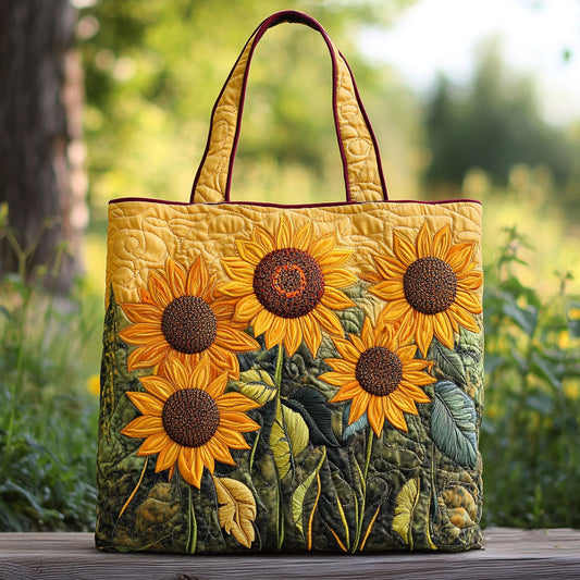 Blooming Sunflower WN2209008CL Quilted Tote Bag