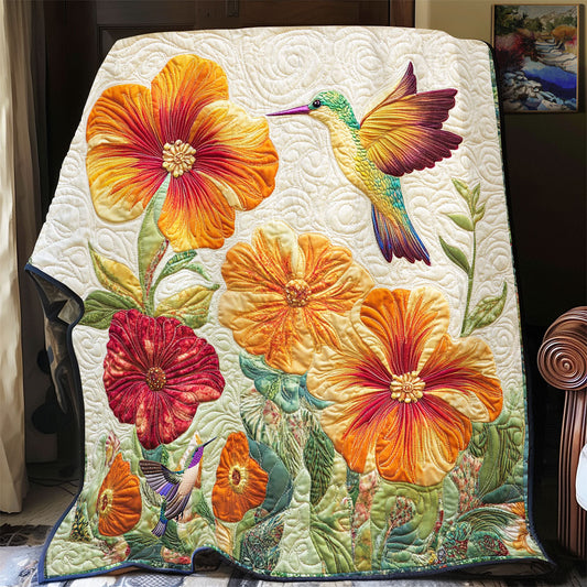 Hummingbird In Garden WY2312035CL Quilt
