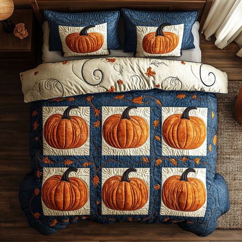 Golden Pumpkin Field CW2308016CL Duvet Cover Set