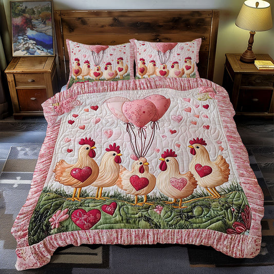 Valentine In Chicken Farm WY1701116CL Duvet Cover Set